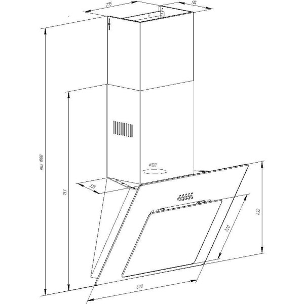 Витяжка декоративна Pyramida NR 60 M BL