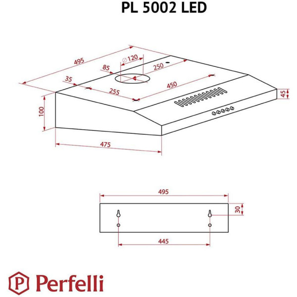 Витяжка Perfelli PL 5002 I LED