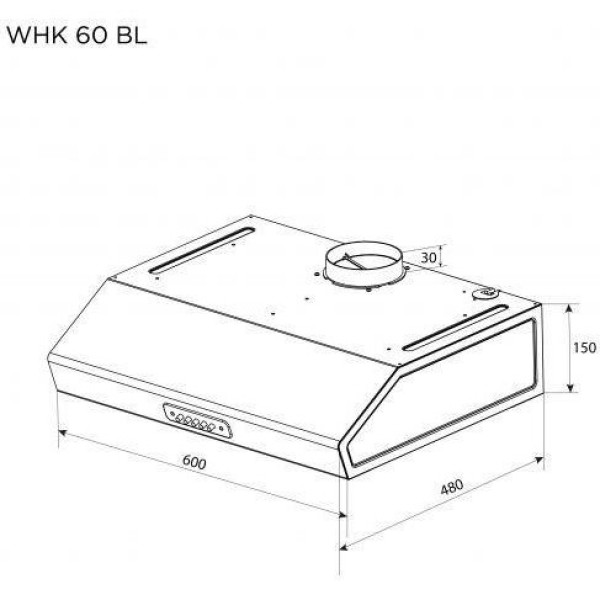 Витяжка Pyramida WHK 60 BL