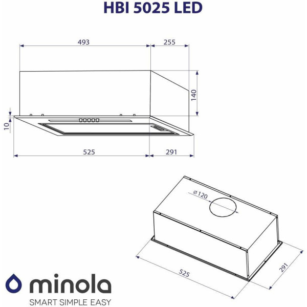 Витяжка вбудовувана Minola HBI 5025 I LED