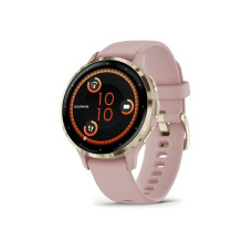 Смарт-годинник Garmin Venu 3S Soft Gold S. Steel Bezel w. Dust Rose Case and S. Band (010-02785-03/53)