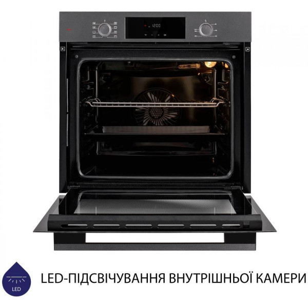 Духова шафа електрична Minola EOD 6804 Platinum Gray