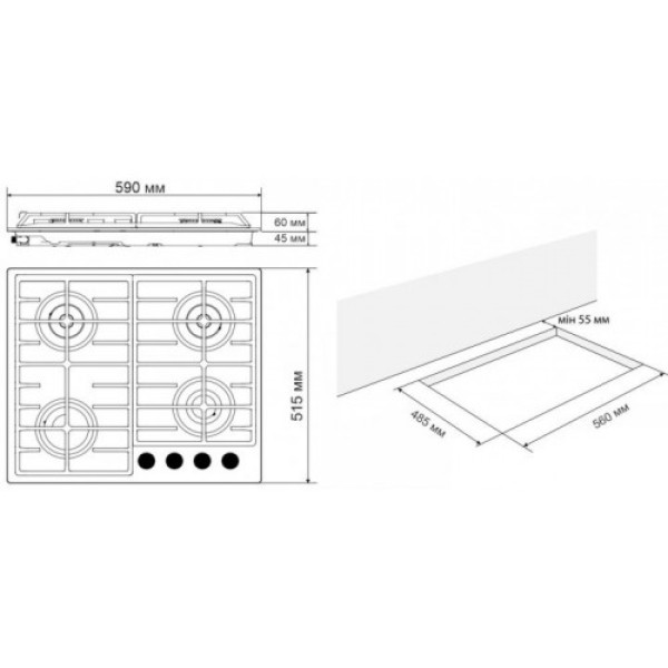 Вбудована поверхня ELEYUS IRIS 60 BL CF