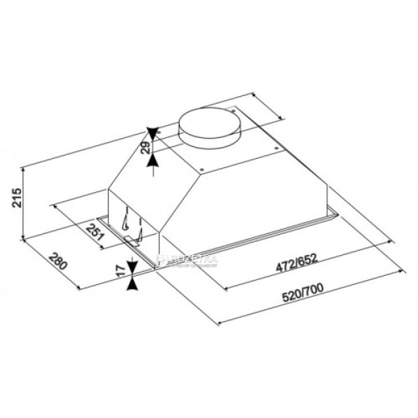 витяжка Eleyus MODUL 1200 LED SMD 52 IS
