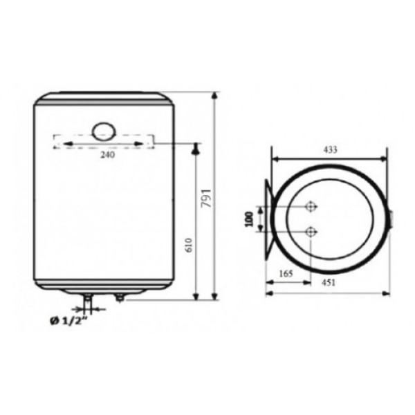 Водонагрівач Round Eco VMR 80 (1200W)