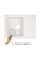 Кухонна мийка Lidz 620x435/200 WHI-01 (LIDZWHI01620435200)