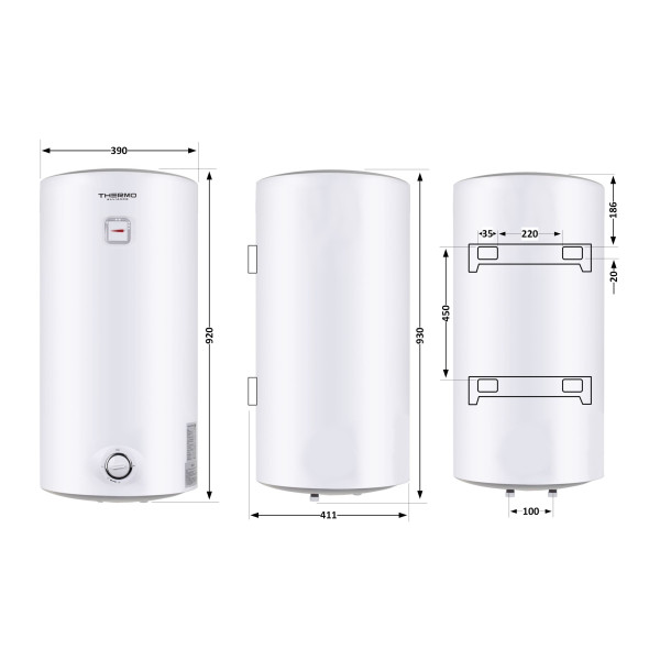 Водонагрівач електричний Thermo Alliance 80 л SLIM вертикальний, мокрий ТЕН 1,5 кВт D80V15Q2