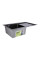 Мийка для кухні інтегрована Lidz Handmade H7849BR крило праворуч (LDH7849BRPVD43625) Brushed Black PVD 3,0/1,0 мм