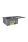 Мийка для кухні інтегрована Lidz Handmade H7849R крило праворуч (LDH7849BRUR45591) Brushed Steel 3,0/1,0 мм