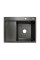 Мийка для кухні інтегрована Lidz Handmade H6350BL крило ліворуч (LDH6350BRUL45589) Brushed Black PVD 3,0/1,0 мм