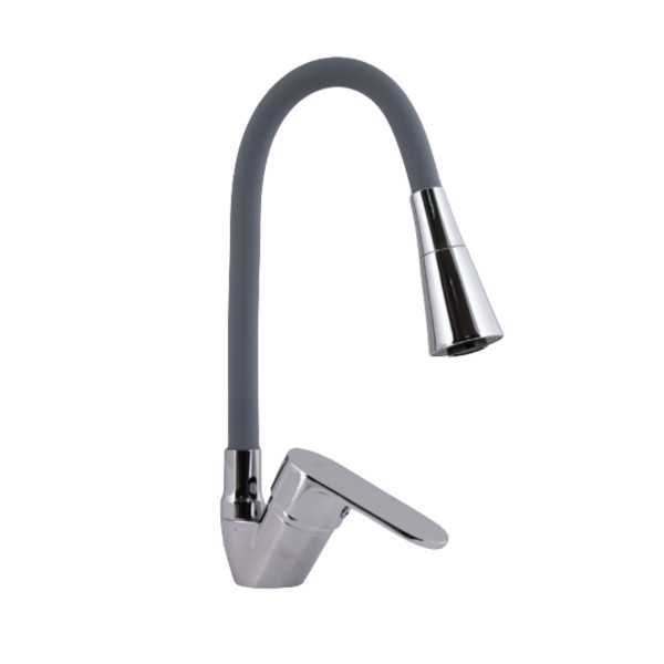 Змішувач для кухні Lidz Tani 008F3 з гнучким виливом (k40) LDTAN008F3GCR39507 Chrome/Grey