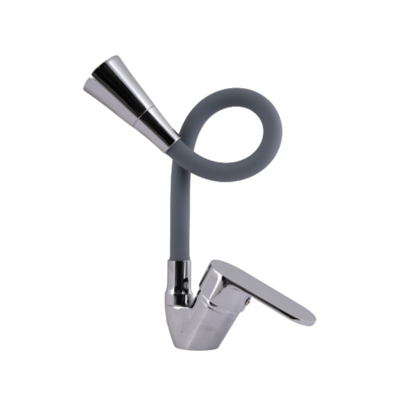 Змішувач для кухні Lidz Tani 008F3 з гнучким виливом (k40) LDTAN008F3GCR39507 Chrome/Grey