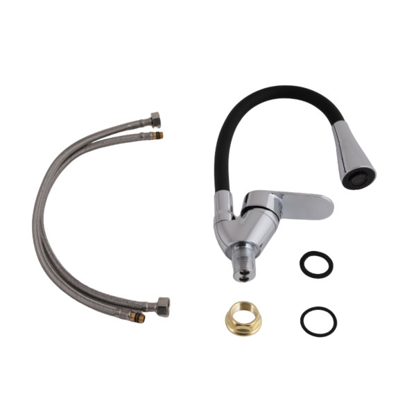 Змішувач для кухні Lidz Tani 008F3 з гнучким виливом (k40) LDTAN008F3BCR39484 Chrome/Black