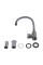 Змішувач для кухні Brinex Pure 015F3 з гнучким виливом   Graphite/Grey BRIPUR015F3GRG