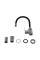 Змішувач для кухні Brinex Pure 015F3 з гнучким виливом   Nickel/Black BRIPUR015F3NKB