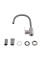 Змішувач для кухні Brinex Pure 015F3 з гнучким виливом   Nickel/Grey BRIPUR015F3NKG