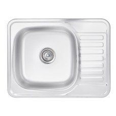 Кухонна мийка Lidz 6550 0,8 мм Satin (LIDZ6350SAT8)
