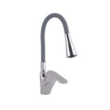 Змішувач для кухні Lidz Tani 007F3 з гнучким виливом (k40) LDTAN007F3GCR31869 Chrome/Grey