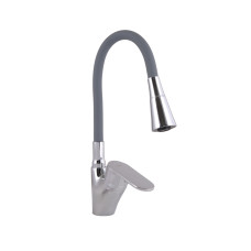 Змішувач для кухні Lidz Tani 007F3 з гнучким виливом (k40) LDTAN007F3GCR31869 Chrome/Grey