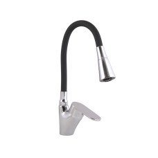 Змішувач для кухні Lidz Tani 007F3 з гнучким виливом (k40) LDTAN007F3BCR37649 Chrome/Black