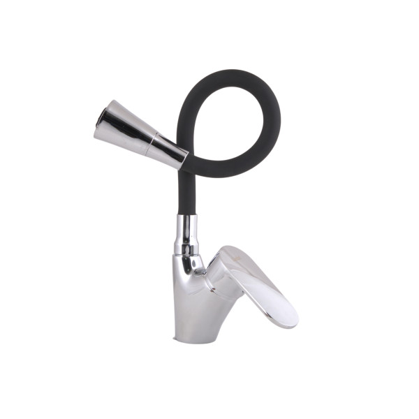 Змішувач для кухні Lidz Tani 007F3 з гнучким виливом (k40) LDTAN007F3BCR37649 Chrome/Black