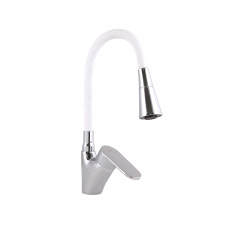Змішувач для кухні Lidz Tani 007F3 з гнучким виливом (k40) LDTAN007F3WCR40423 Chrome/White