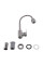 Змішувач для кухні Brinex Pure 015F41 з гнучким виливом   Nickel BRIPUR015F41NKL