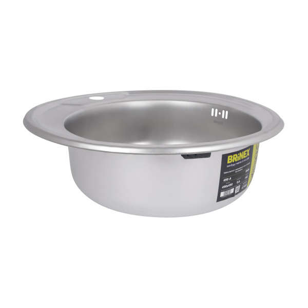 Кухонна мийка Brinex 490-A 0,6 мм Satin (BRIN490SAT06)