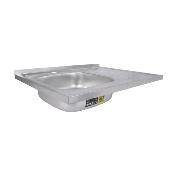 Кухонна мийка Brinex 6080-L 0,6 мм Satin (BRIN6080LSAT06)