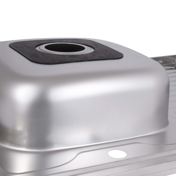 Кухонна мийка Brinex 6080-L 0,6 мм Satin (BRIN6080LSAT06)