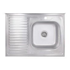 Кухонна мийка Brinex 6080-R 0,6 мм Satin (BRIN6080RSAT06)
