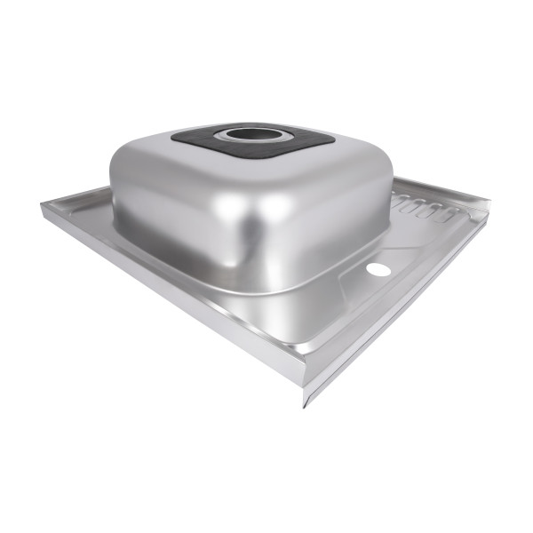 Кухонна мийка Brinex 6060-L 0,6 мм Satin (BRIN6060LSAT06)