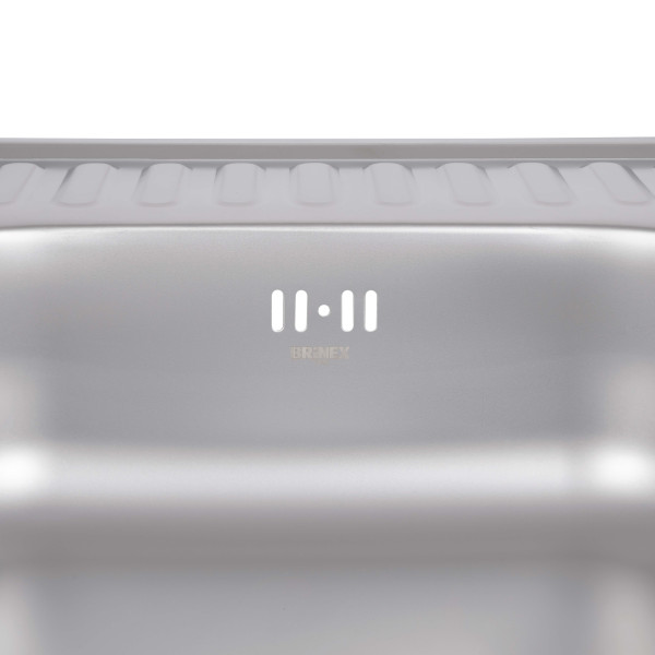 Кухонна мийка Brinex 6060-L 0,6 мм Satin (BRIN6060LSAT06)