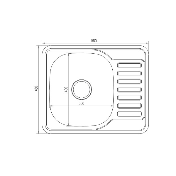 Кухонна мийка Brinex 5848 0,8 мм Micro Decor (BRIN5848MDEC08)