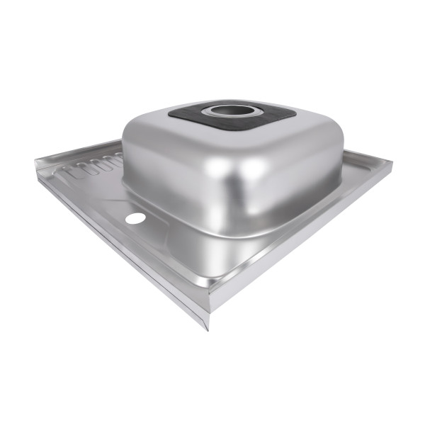 Кухонна мийка Brinex 6060-R 0,6 мм Satin (BRIN6060RSAT06)