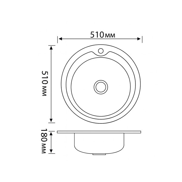 Кухонна мийка Brinex 510-D 0,8 мм Micro Decor (BRIN510MDEC08)
