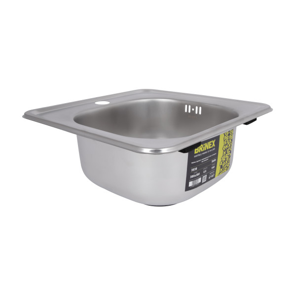 Кухонна мийка Brinex 3838 0,6 мм Satin (BRIN3835SAT06)