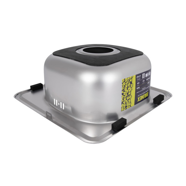 Кухонна мийка Brinex 3838 0,6 мм Satin (BRIN3835SAT06)