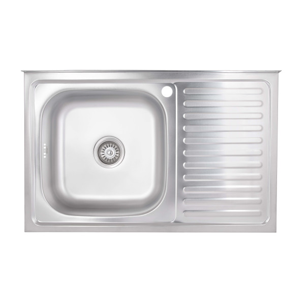 Кухонна мийка Brinex 5080-L 0,6 мм Satin (BRIN5080LSAT06)