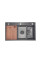 Lidz Handmade H7545B Мийка для кухні інтегрована Decor Black PVD Honeycomb 3,0/1,0 мм LDH7545BDECPVD48373