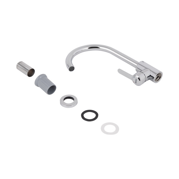 Змішувач для кухні U-образний Brinex Pure 015F U-образний  Chrome BRIPUR015FCRM