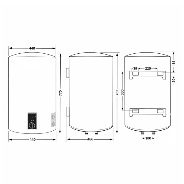 Водонагрівач електричний Thermo Alliance 80 л Grey,  вертикальний, сухий ТЕН 2,0 кВт D80V20J3(D)KG
