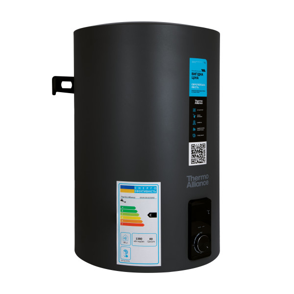 Водонагрівач електричний Thermo Alliance 100 л Black, вертикальний, сухий ТЕН 2,0 кВт D100V20J3(D)KВ