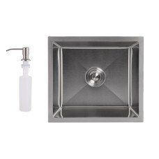 Мийка для кухні інтегрована під стільницю Lidz Handmade H4843 Brushed Steel 3,0/1,0 мм LDH4843BRU49441