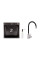 Акційний набір Lidz: мийка H5050B інтегрована Brushed Black PVD 3,0/1,0 мм + Змішувач Aria для кухні з гнучким виливом (k35) Black