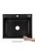 Акційний набір Lidz: мийка інтегрована Decor Black PVD Honeycomb 2,5/0,5 мм + Змішувач Aria для кухні з гнучким виливом (k35) Black