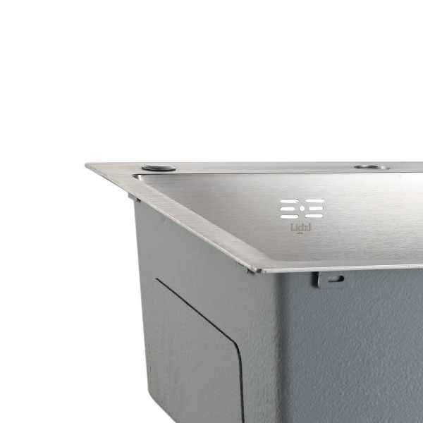 Мийка для кухні інтегрована Lidz Handmade Max 500 H7849R Brushed Steel, 3,0/1,0 мм, крило праворуч, збільшена чаша LDH7849RBRU49464