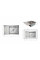 Мийка для кухні інтегрована Lidz Handmade Max 500 H7849L Brushed Steel, 3,0/1,0 мм, крило зліва, збільшена чаша LDH7849LBRU49463