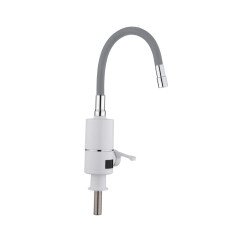 Проточний кран-водонагрівач з гнучким виливом для кухні  Lidz Warm 065  LDWAR065GRE49096 White/Grey