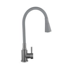Змішувач для кухні Lidz Aria 015F31 (k35) з гнучким виливом LDARI015F31GGRP49567 Graphite/Grey